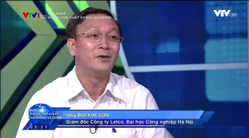 video giam doc bui kim son tham gia chuong trinh hoi nhap vtv1
