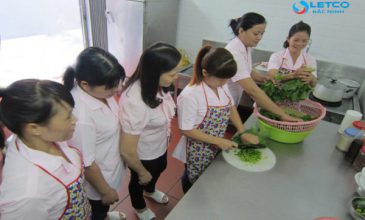 Giờ học thực hành Khán hộ công gia đình Đài Loan