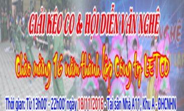 Thông báo tổ chức Giải kéo co và Liên hoan văn nghệ chào mừng ngày Nhà giáo Việt Nam và Kỷ niệm 16 năm thành lập Công ty